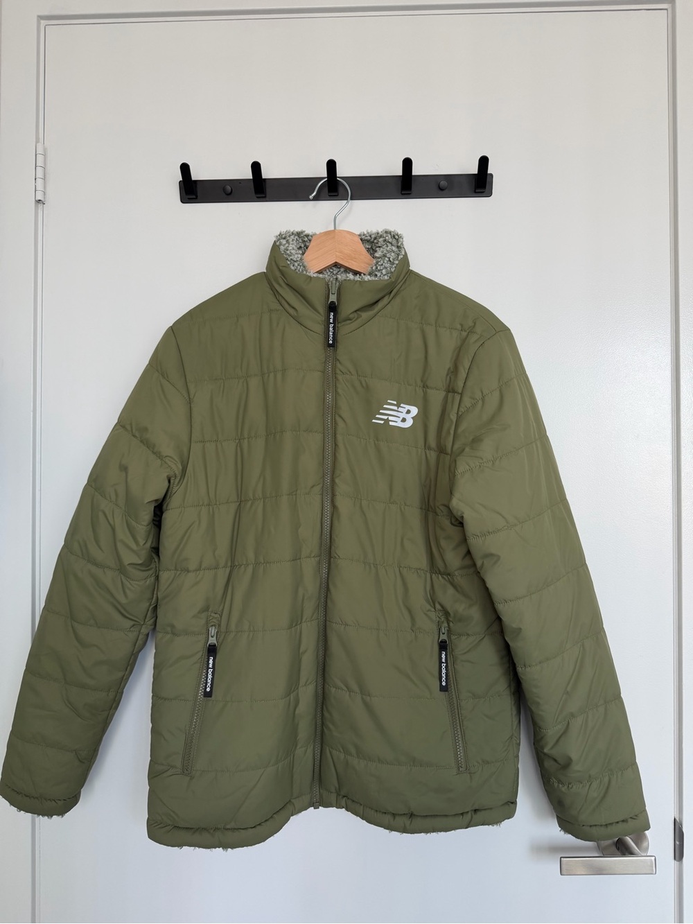 New Balance Quilted Puffer with Sherpa